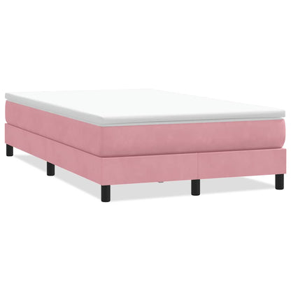 Letto a Molle senza Materasso Rosa 120x220 cm in Velluto