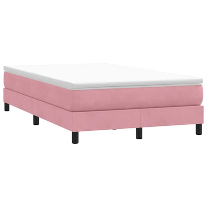 Letto a Molle senza Materasso Rosa 120x220 cm in Velluto | homemem39