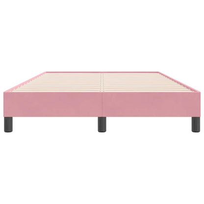Letto a Molle senza Materasso Rosa 120x220 cm in Velluto