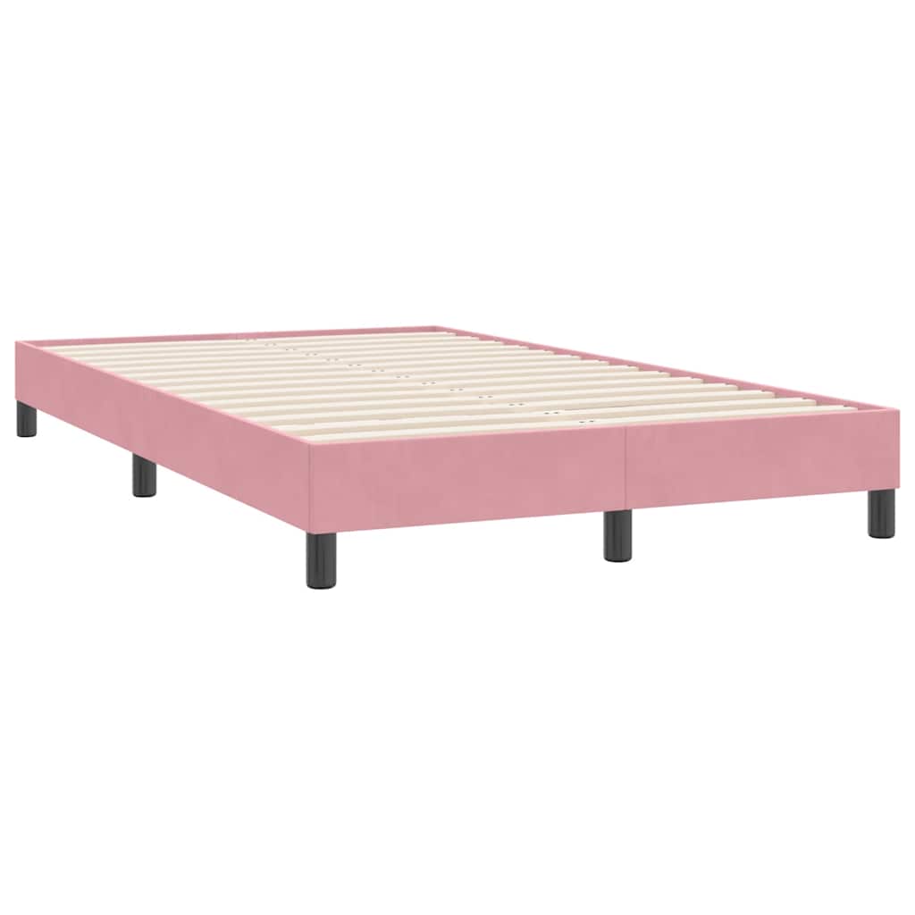 Letto a Molle senza Materasso Rosa 120x220 cm in Velluto | homemem39