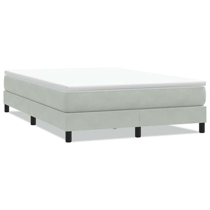 Letto a Molle senza Materasso Grigio Chiaro 140x220cm Velluto | homemem39