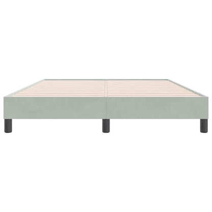 Letto a Molle senza Materasso Grigio Chiaro 140x220cm Velluto | homemem39
