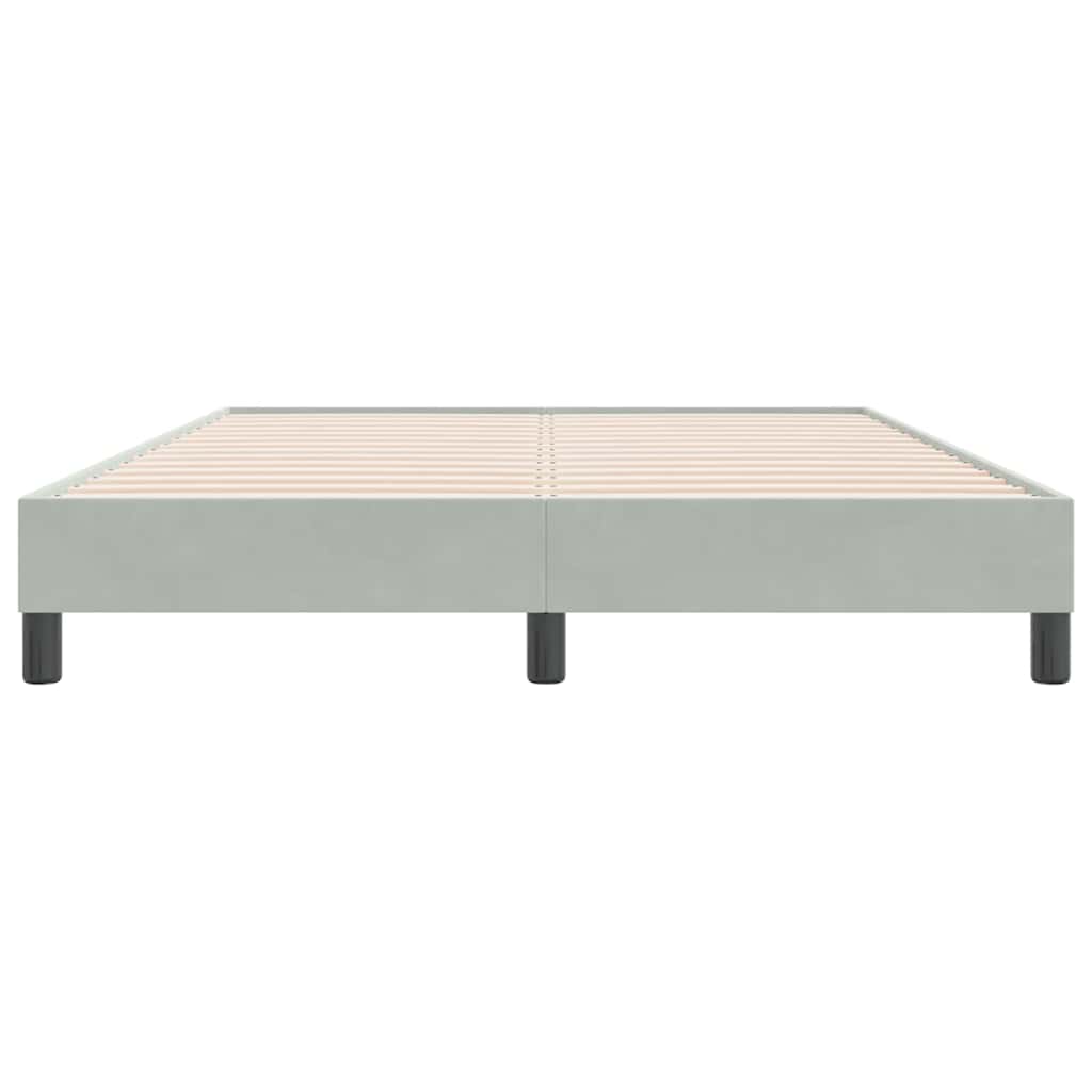 Letto a Molle senza Materasso Grigio Chiaro 140x220cm Velluto