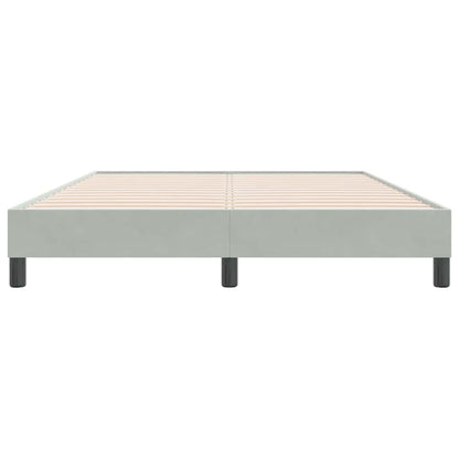 Letto a Molle senza Materasso Grigio Chiaro 140x220cm Velluto