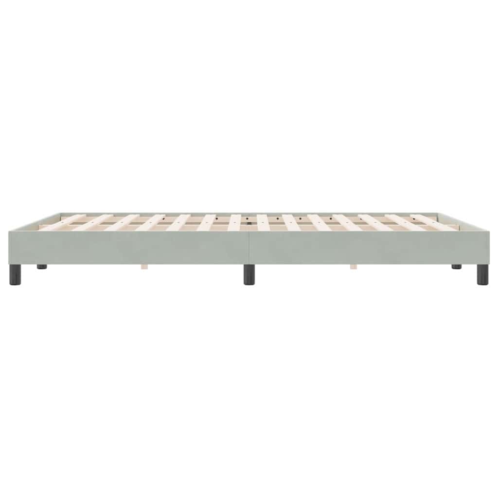 Letto a Molle senza Materasso Grigio Chiaro 140x220cm Velluto | homemem39