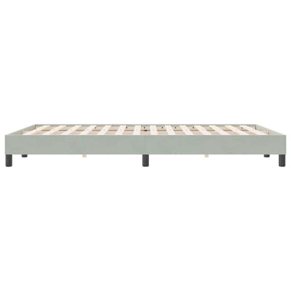 Letto a Molle senza Materasso Grigio Chiaro 140x220cm Velluto | homemem39