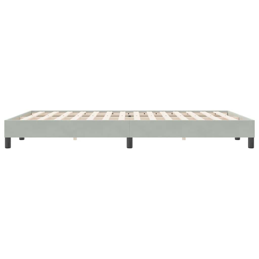 Letto a Molle senza Materasso Grigio Chiaro 140x220cm Velluto