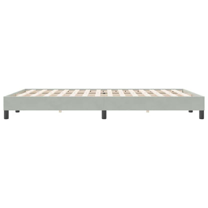 Letto a Molle senza Materasso Grigio Chiaro 140x220cm Velluto