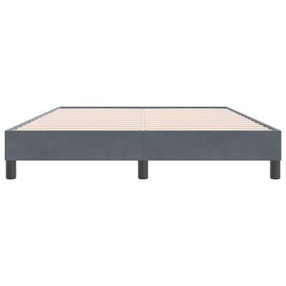 Letto a Molle senza Materasso Grigio Scuro 140x220 cm Velluto | homemem39