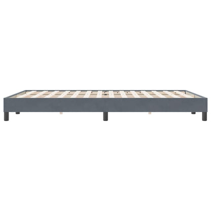 Letto a Molle senza Materasso Grigio Scuro 140x220 cm Velluto | homemem39