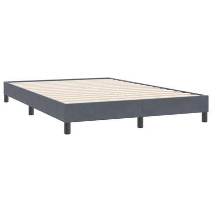 Letto a Molle senza Materasso Grigio Scuro 140x220 cm Velluto | homemem39
