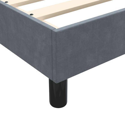 Letto a Molle senza Materasso Grigio Scuro 140x220 cm Velluto