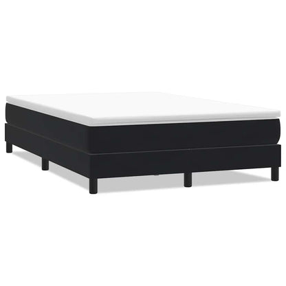 Letto a Molle senza Materasso Nero 140x220 cm in Velluto