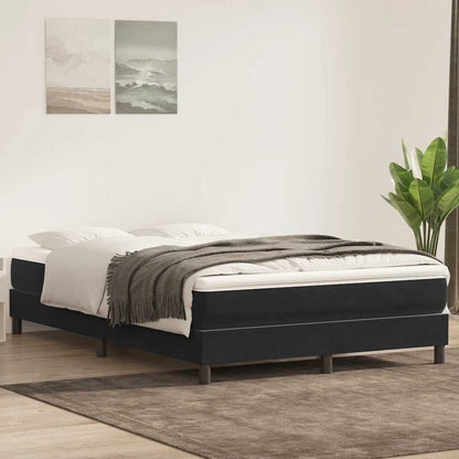 Letto a Molle senza Materasso Nero 140x220 cm in Velluto | homemem39