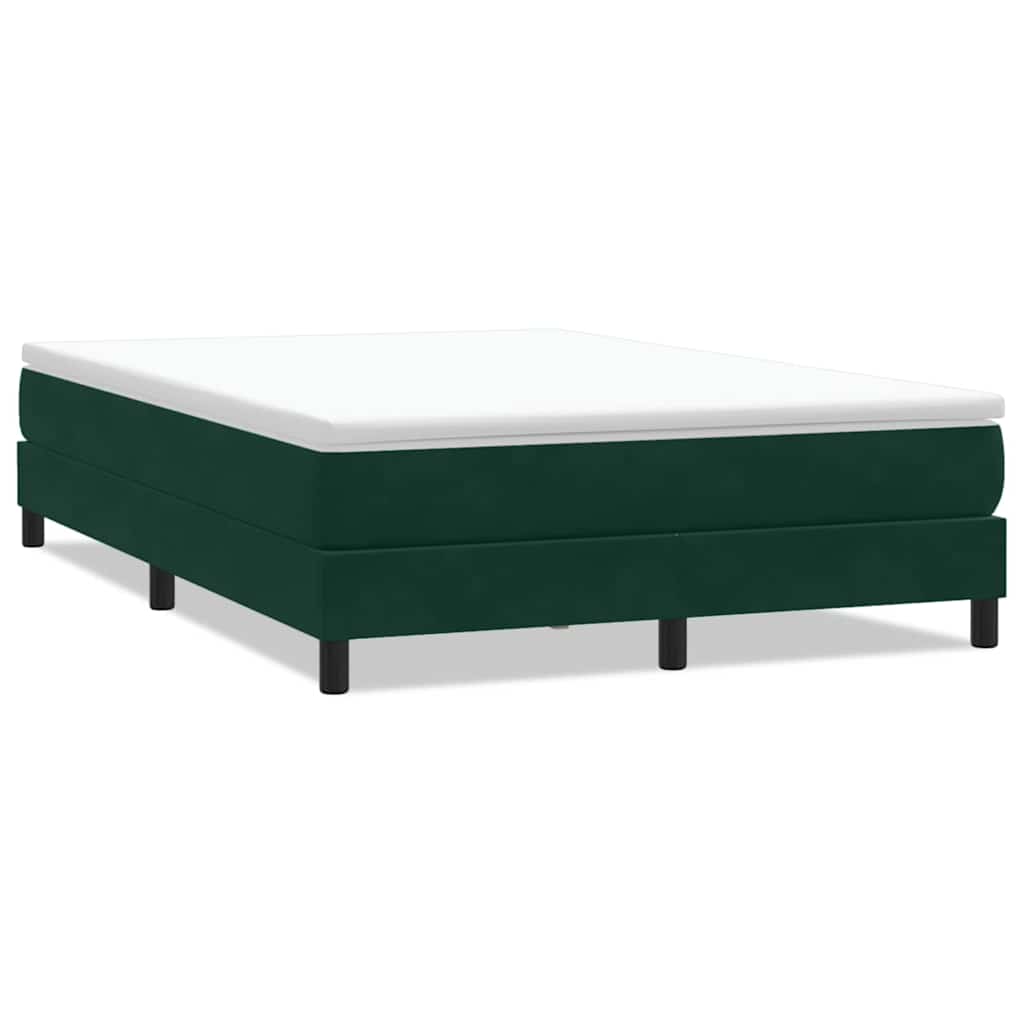 Letto a Molle senza Materasso Verde Scuro 140x220 cm Velluto