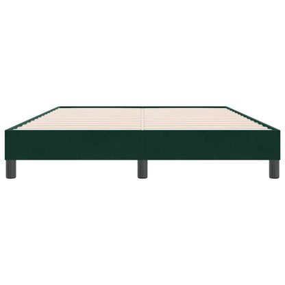 Letto a Molle senza Materasso Verde Scuro 140x220 cm Velluto