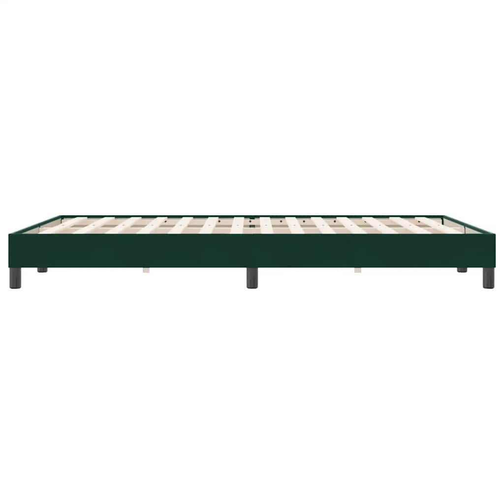 Letto a Molle senza Materasso Verde Scuro 140x220 cm Velluto