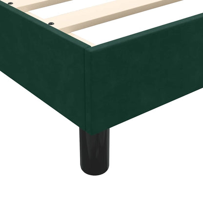 Letto a Molle senza Materasso Verde Scuro 140x220 cm Velluto