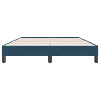 Letto a Molle senza Materasso Blu Scuro 140x220 cm Velluto | homemem39