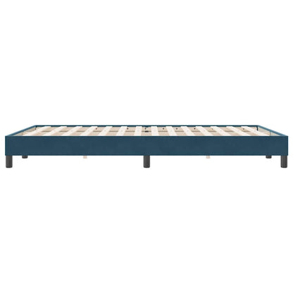 Letto a Molle senza Materasso Blu Scuro 140x220 cm Velluto | homemem39