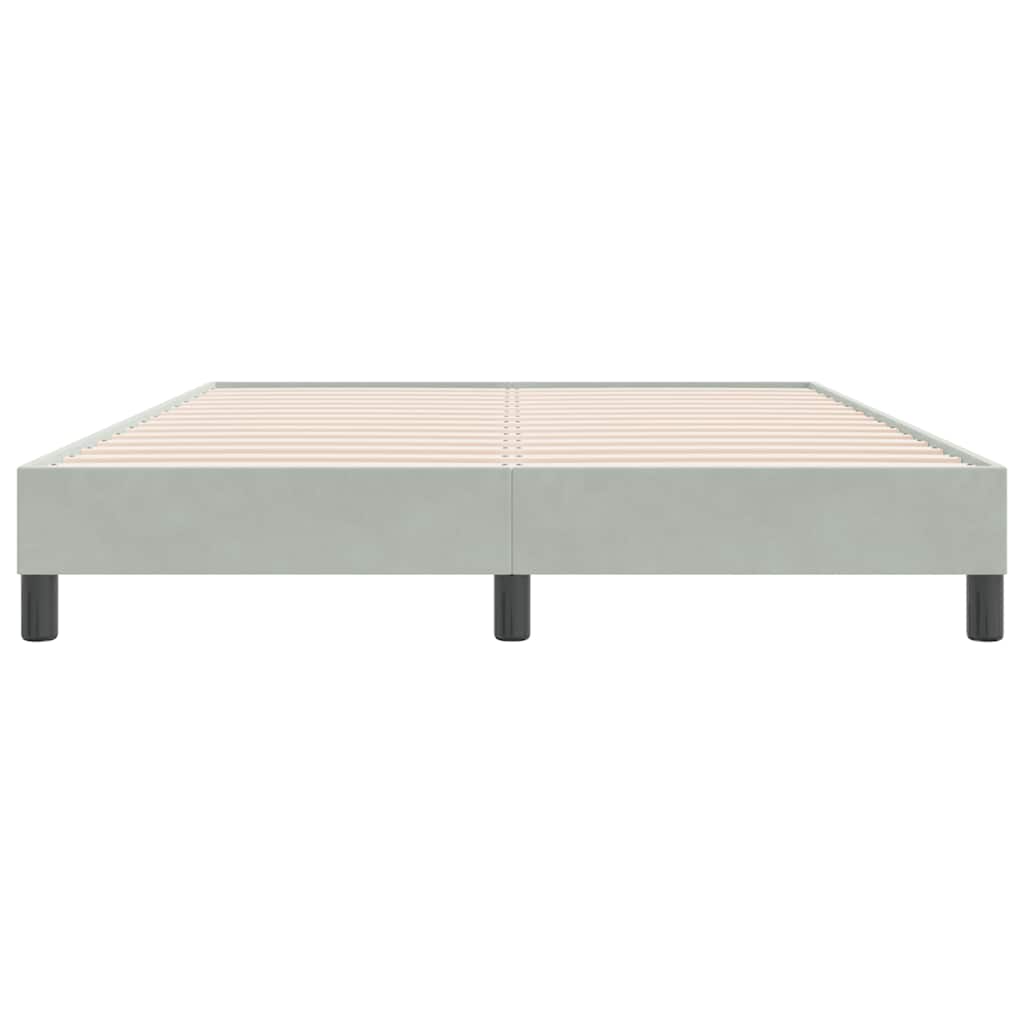 Letto a Molle senza Materasso Grigio Chiaro 160x220cm Velluto | homemem39