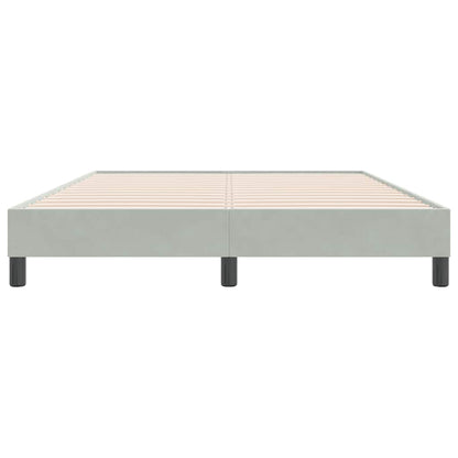 Letto a Molle senza Materasso Grigio Chiaro 160x220cm Velluto | homemem39