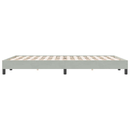 Letto a Molle senza Materasso Grigio Chiaro 160x220cm Velluto | homemem39