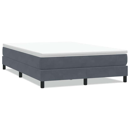Letto a Molle senza Materasso Grigio Scuro 160x220 cm Velluto | homemem39