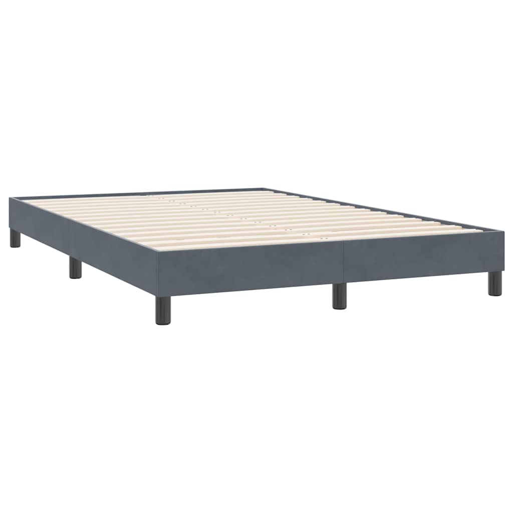 Letto a Molle senza Materasso Grigio Scuro 160x220 cm Velluto | homemem39