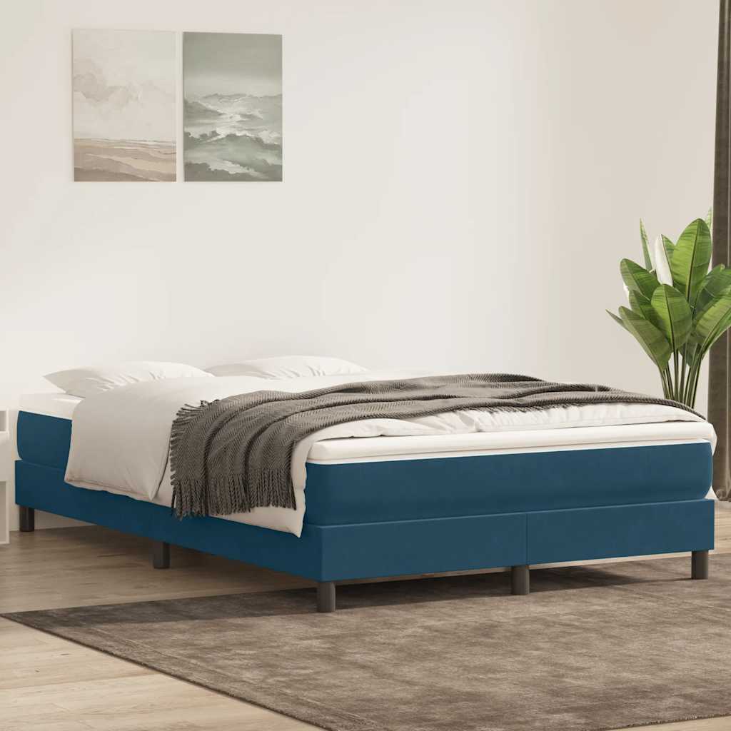 Letto a Molle senza Materasso in Velluto