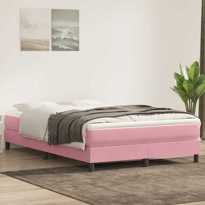 Letto a Molle senza Materasso Rosa 160x220 cm in Velluto | homemem39