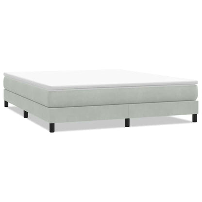 Letto a Molle senza Materasso Grigio Chiaro 180x220cm Velluto | homemem39
