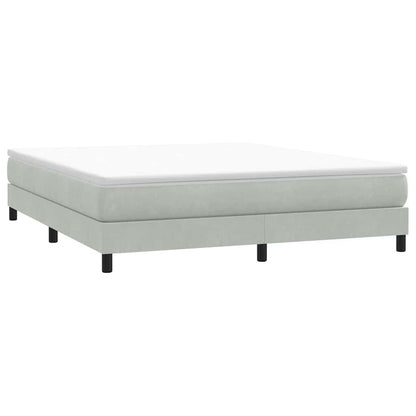 Letto a Molle senza Materasso Grigio Chiaro 180x220cm Velluto | homemem39