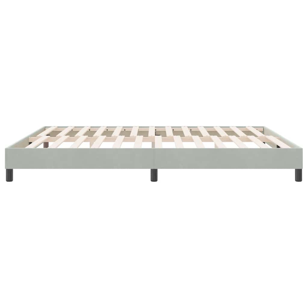 Letto a Molle senza Materasso Grigio Chiaro 180x220cm Velluto | homemem39