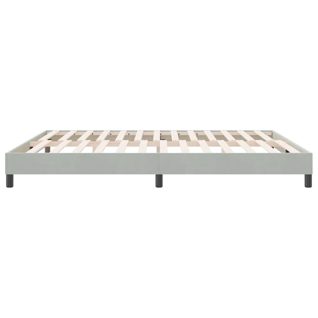 Letto a Molle senza Materasso Grigio Chiaro 180x220cm Velluto