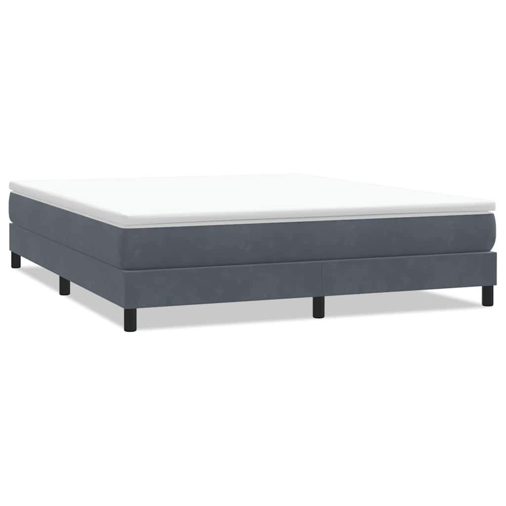 Letto a Molle senza Materasso in Velluto