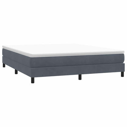 Letto a Molle senza Materasso Grigio Scuro 180x220 cm Velluto | homemem39