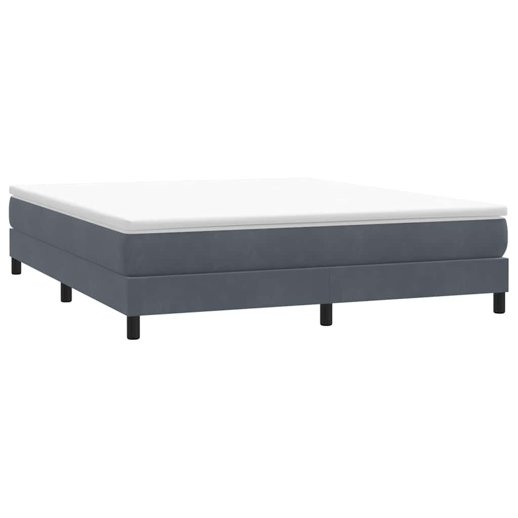Letto a Molle senza Materasso in Velluto