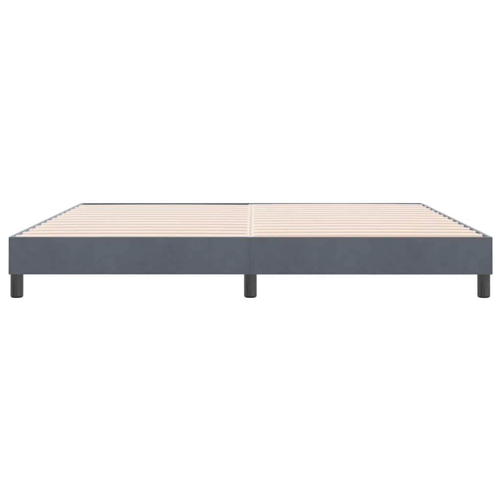 Letto a Molle senza Materasso Grigio Scuro 180x220 cm Velluto | homemem39