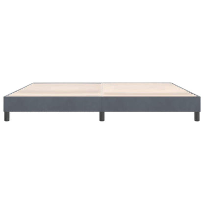 Letto a Molle senza Materasso Grigio Scuro 180x220 cm Velluto | homemem39