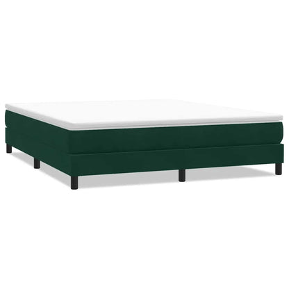 Letto a Molle senza Materasso Verde Scuro 180x220 cm Velluto | homemem39