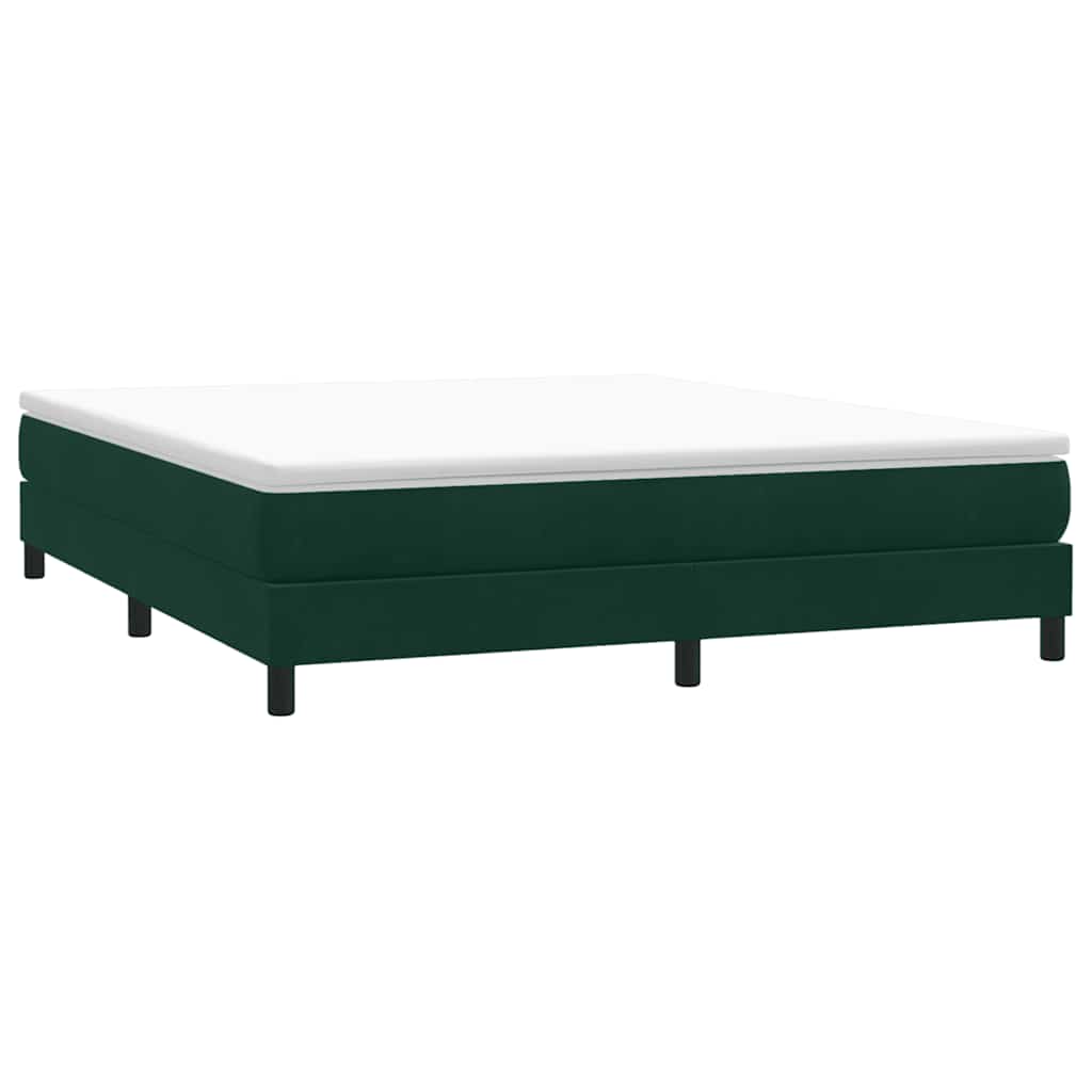 Letto a Molle senza Materasso Verde Scuro 180x220 cm Velluto | homemem39