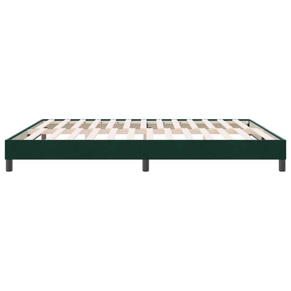 Letto a Molle senza Materasso Verde Scuro 180x220 cm Velluto | homemem39