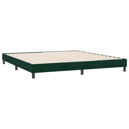 Letto a Molle senza Materasso Verde Scuro 180x220 cm Velluto | homemem39