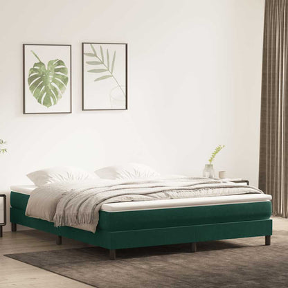 Letto a Molle senza Materasso Verde Scuro 180x220 cm Velluto | homemem39