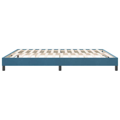 Letto a Molle senza Materasso Blu Scuro 180x220 cm Velluto | homemem39