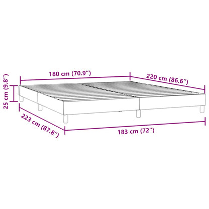Letto a Molle senza Materasso Blu Scuro 180x220 cm Velluto | homemem39