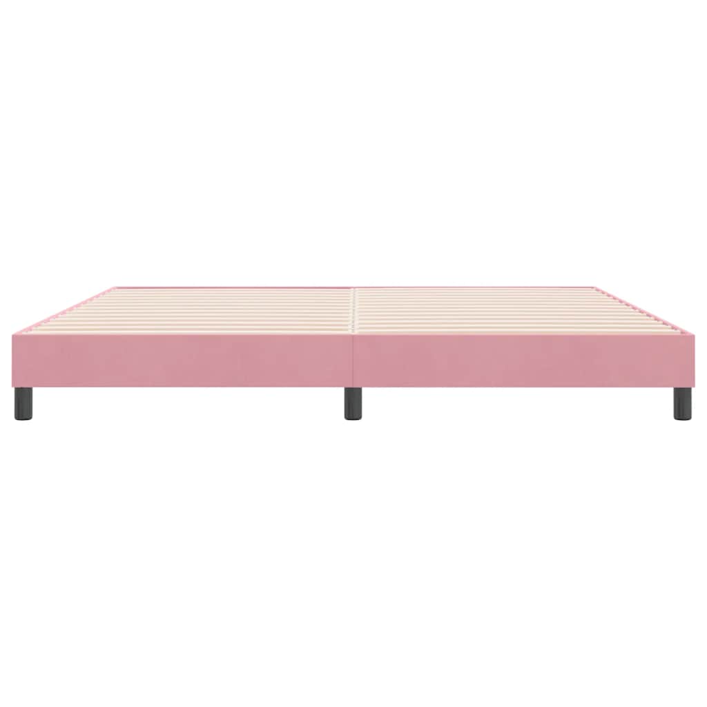 Letto a Molle senza Materasso Rosa 180x220 cm in Velluto | homemem39