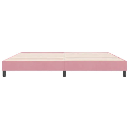 Letto a Molle senza Materasso Rosa 180x220 cm in Velluto | homemem39