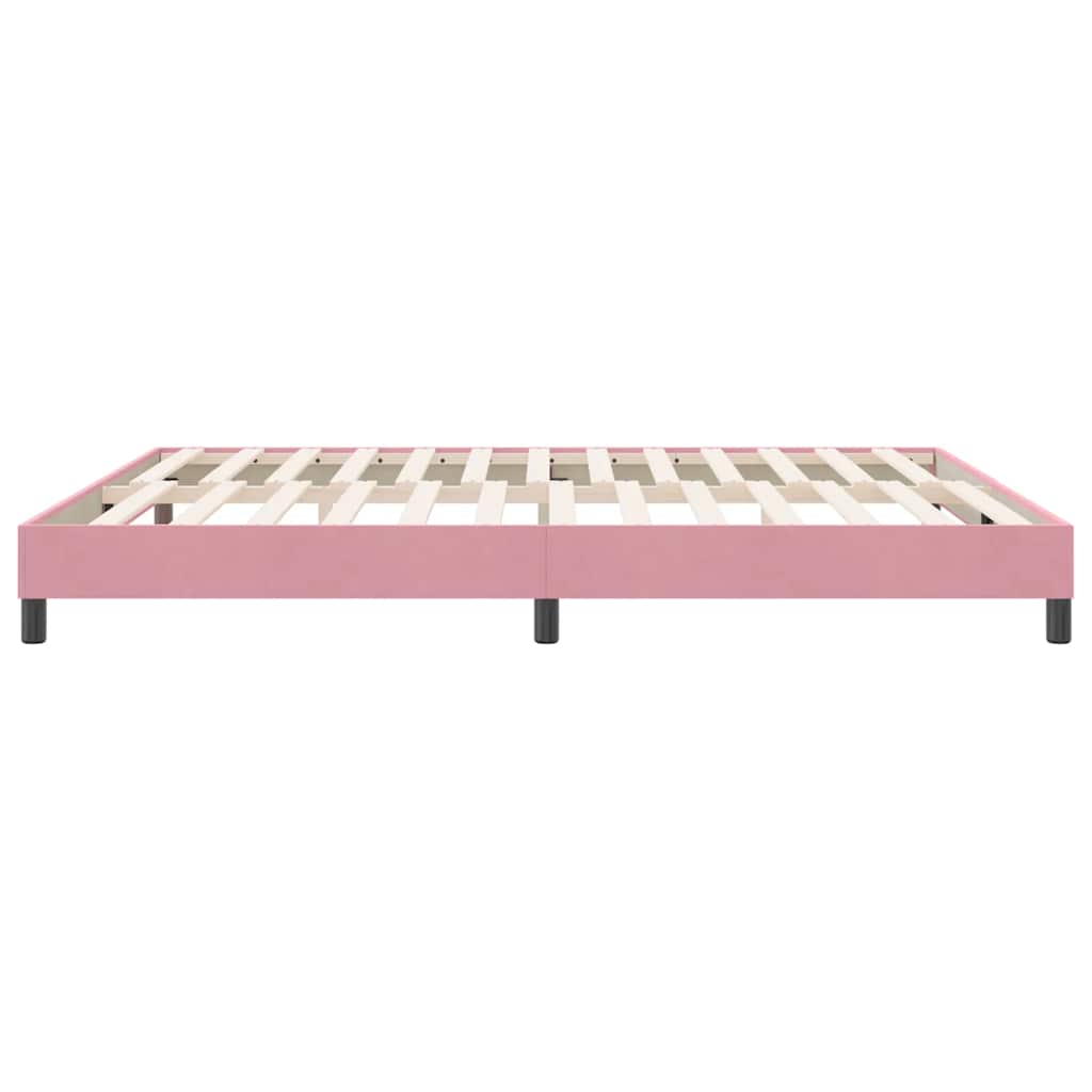 Letto a Molle senza Materasso Rosa 180x220 cm in Velluto | homemem39